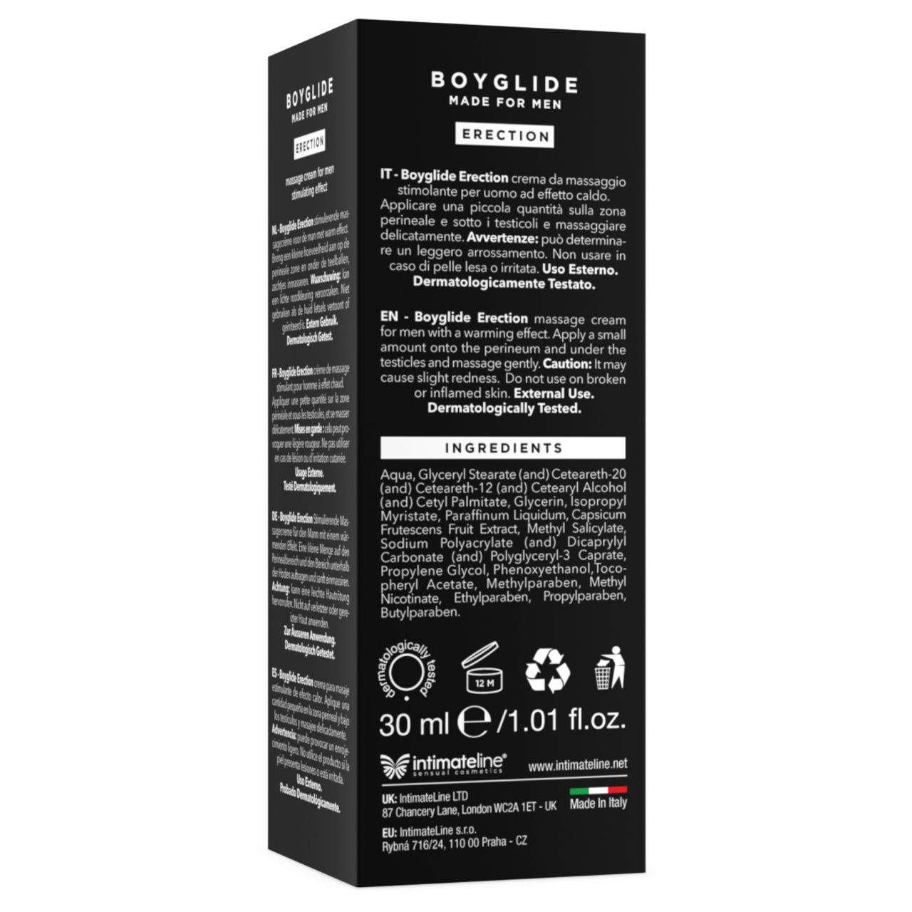 Intimateline Boyglide Erection - stimuláló intim krém (30ml)