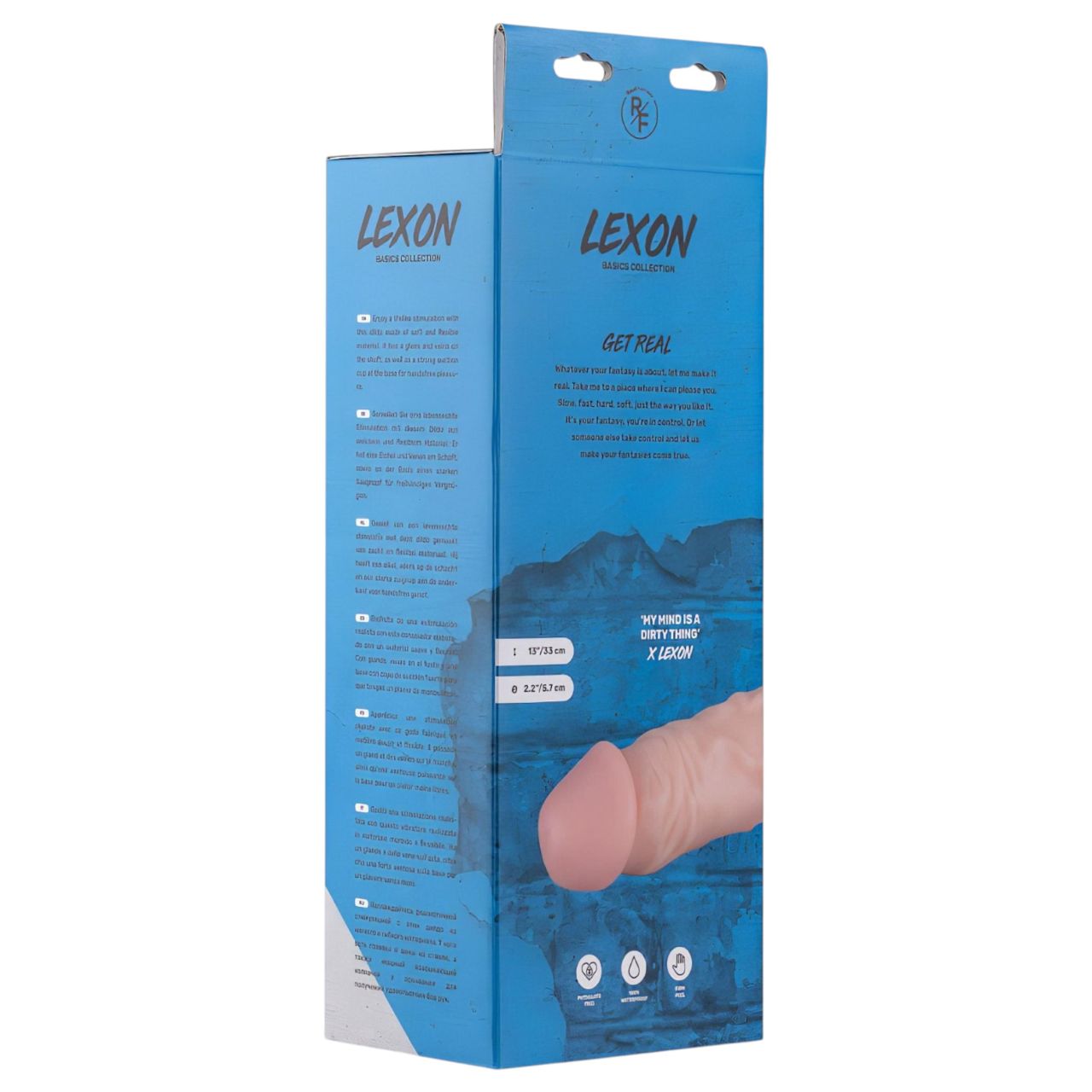 Real Fantasy Lexon - herés élethű dildó - 33 cm (testszínű)