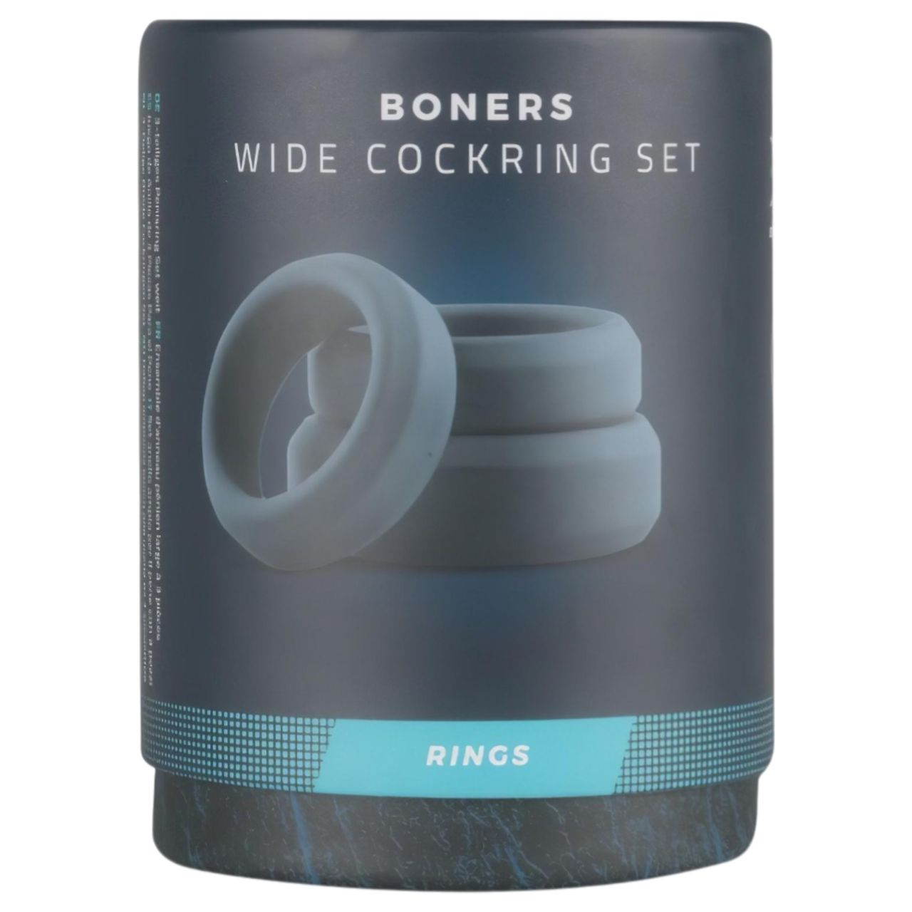 Boners - szilikon péniszgyűrű szett - 3 db (szürke)