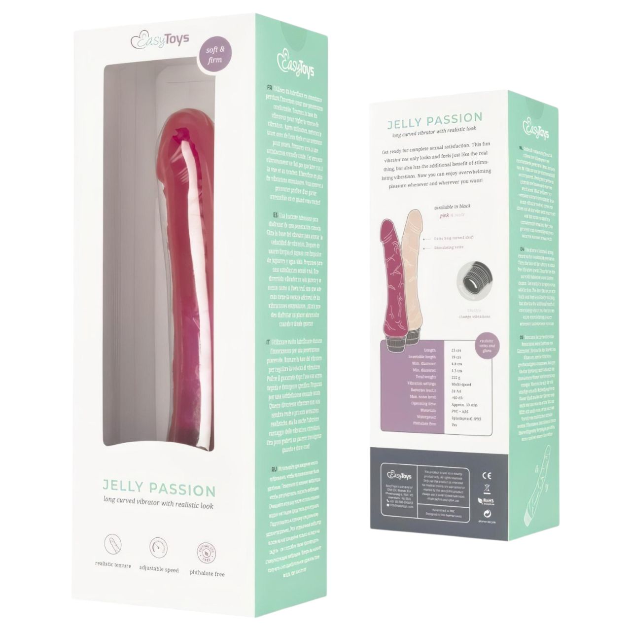 EasyToys Jelly Passion - élethű vibrátor (pink)