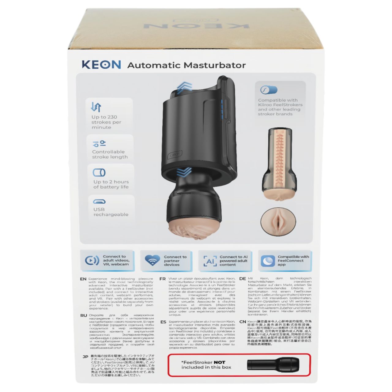 Kiiroo Keon Wifi Automatic - maszturbátor tartozék férfiaknak (fekete)
