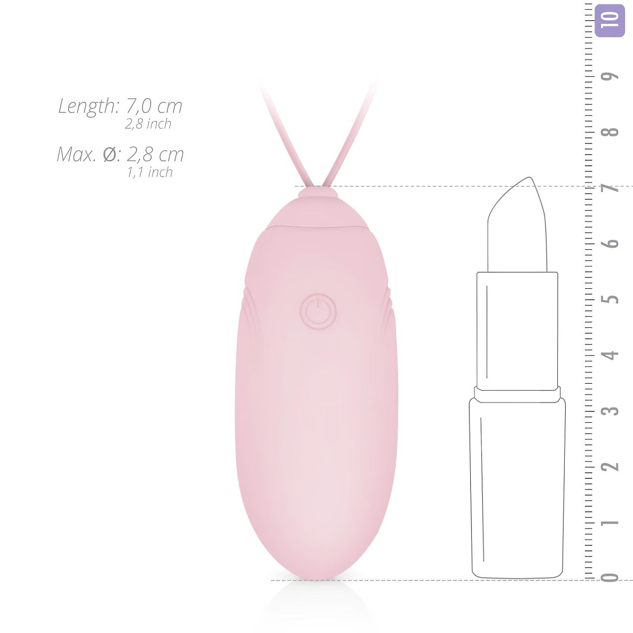 LUV EGG - hordható akkus, rádiós vibrációs tojás (pink)