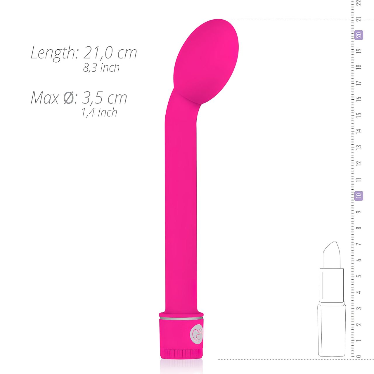 EasyToys Slim - vékony, hajlított fejű G-pont vibrátor (pink) EasyToys Slim - vékony, hajlított fejű G-pont vibrátor (pink)
