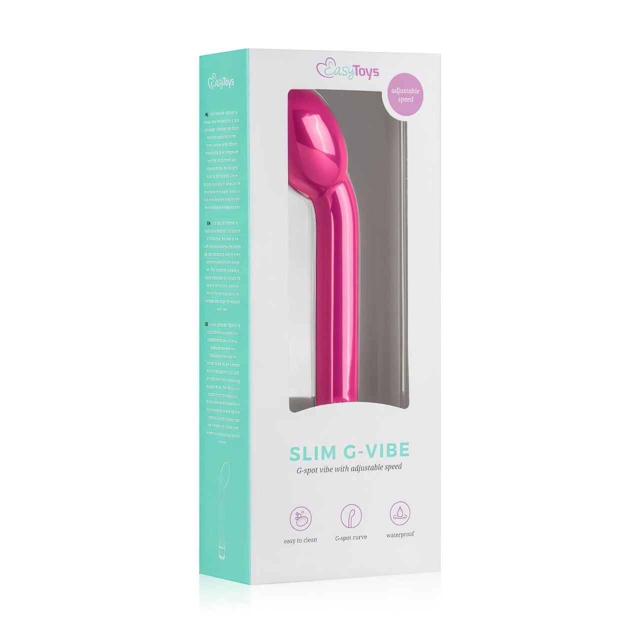 EasyToys Slim - vékony, hajlított fejű G-pont vibrátor (pink) EasyToys Slim - vékony, hajlított fejű G-pont vibrátor (pink)