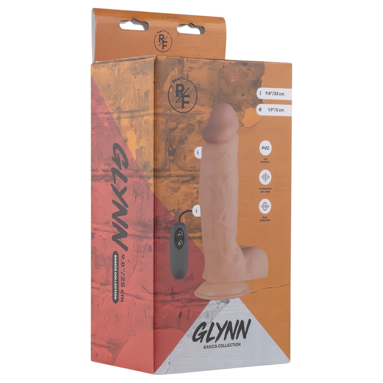 Real Fantasy Glynn - akkus, élethű vibrátor - 25 cm (testszínű)
