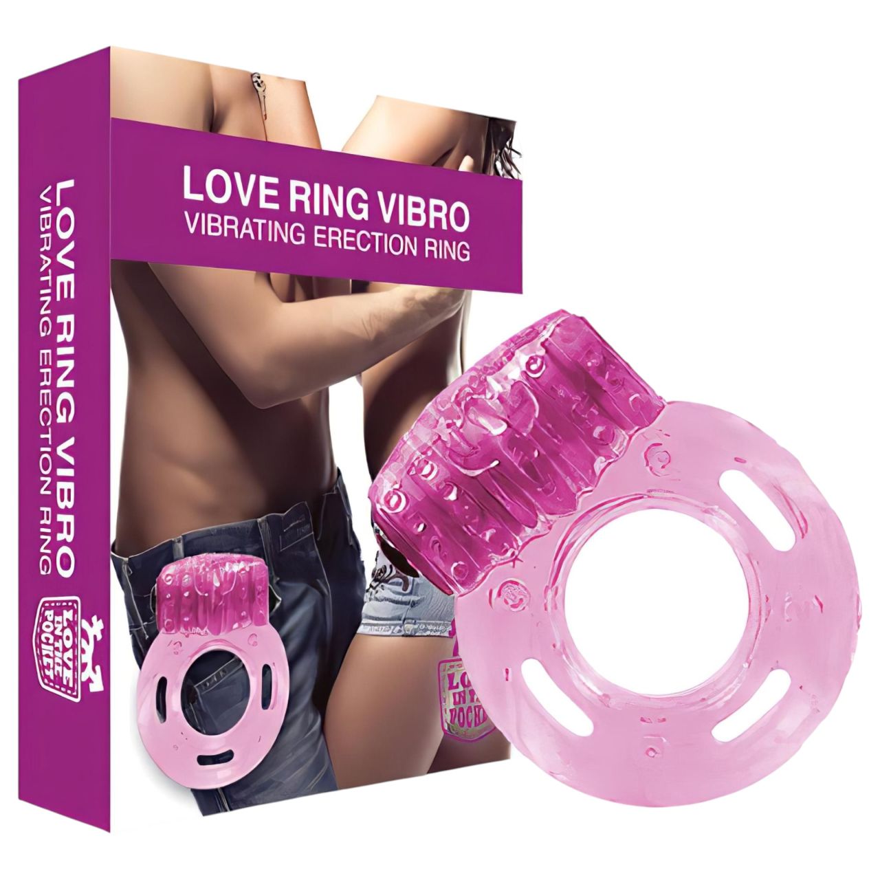 Love in the Pocket - egyszeri vibrációs péniszgyűrű (pink)