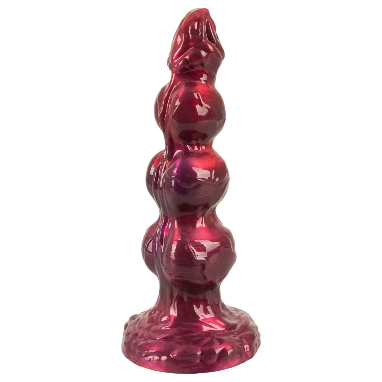 Beasty Cocks - Werewolf Willie dildó tapadókoronggal - bordó (21 cm)