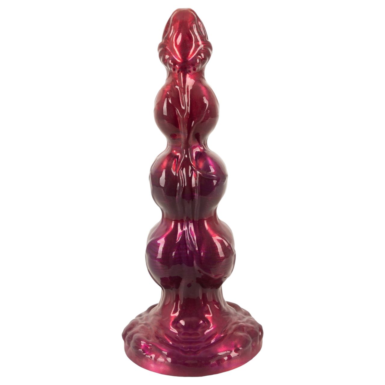 Beasty Cocks - Werewolf Willie dildó tapadókoronggal - bordó (21 cm)