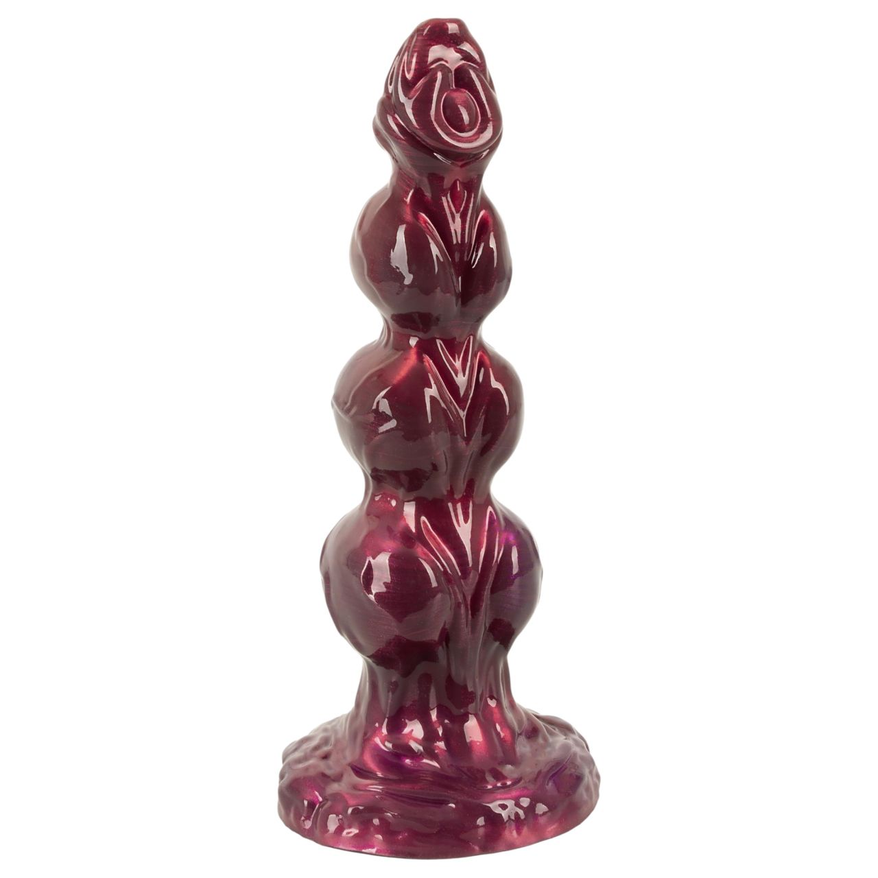 Beasty Cocks - Werewolf Willie dildó tapadókoronggal - bordó (21 cm)