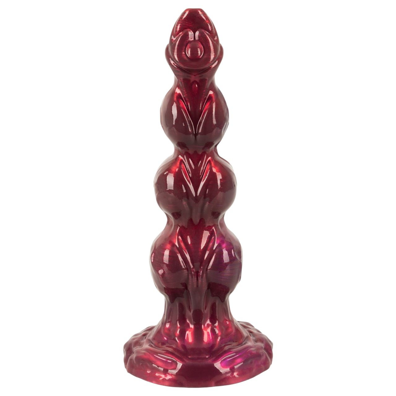 Beasty Cocks - Werewolf Willie dildó tapadókoronggal - bordó (21 cm)