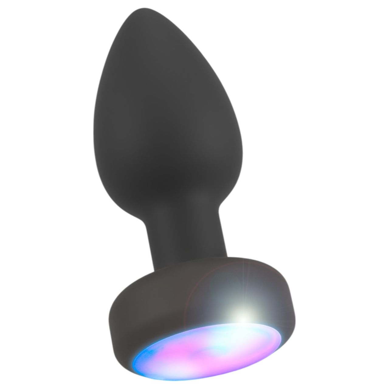 ANOS - világító, vibrációs anál plug (fekete) ANOS - világító, vibrációs anál plug (fekete)