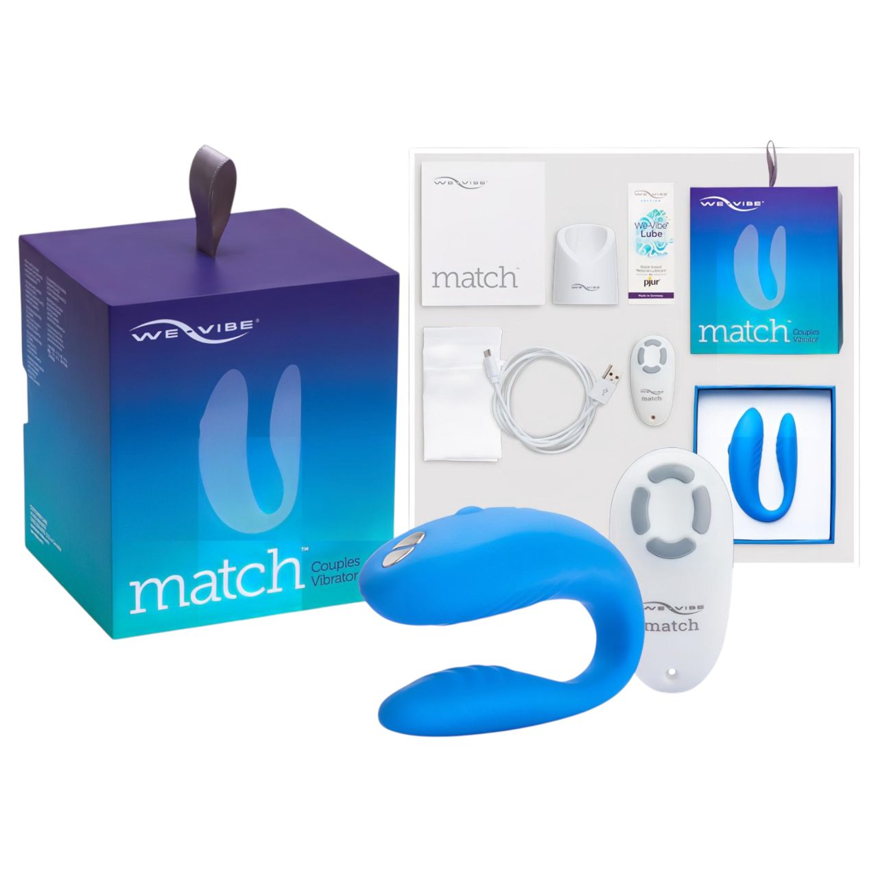 We-Vibe Match - vízálló, akkus párvibrátor (kék)