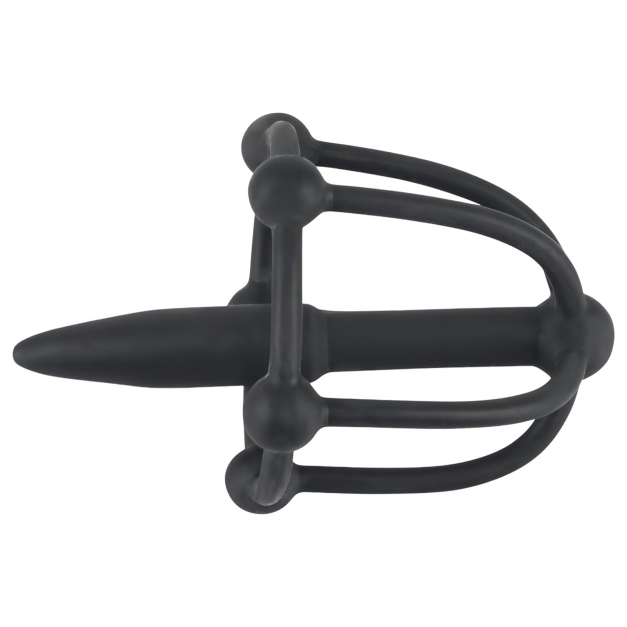 You2Toys - Penisplug - szilikon makk ketrec dilátorral (fekete) You2Toys - Penisplug - szilikon makk ketrec dilátorral (fekete)