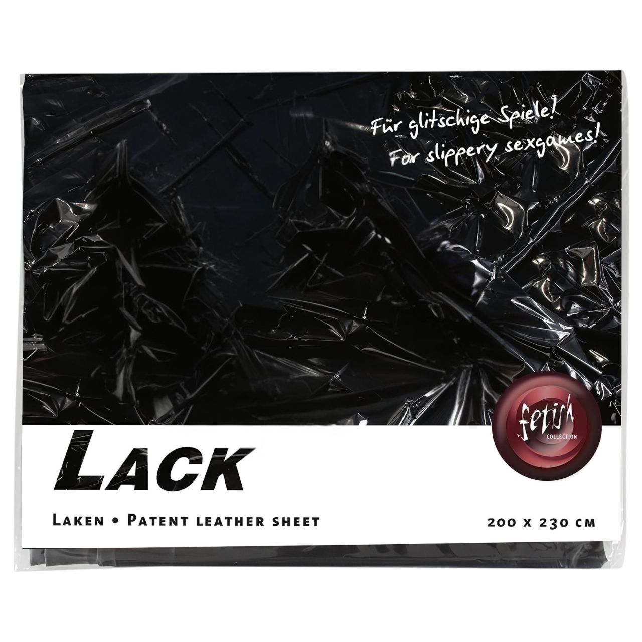 Fetish - lakk lepedő - 200 × 230 cm (fekete) Fetish - lakk lepedő - 200 × 230 cm (fekete)
