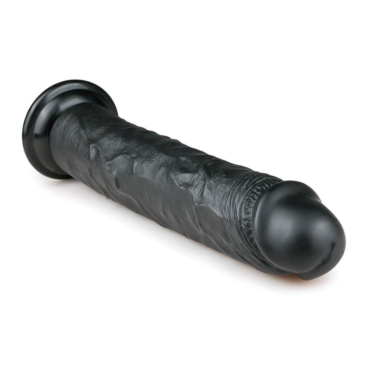 EasyToys - tapadókorongos extra nagy dildó (28,5 cm, fekete)