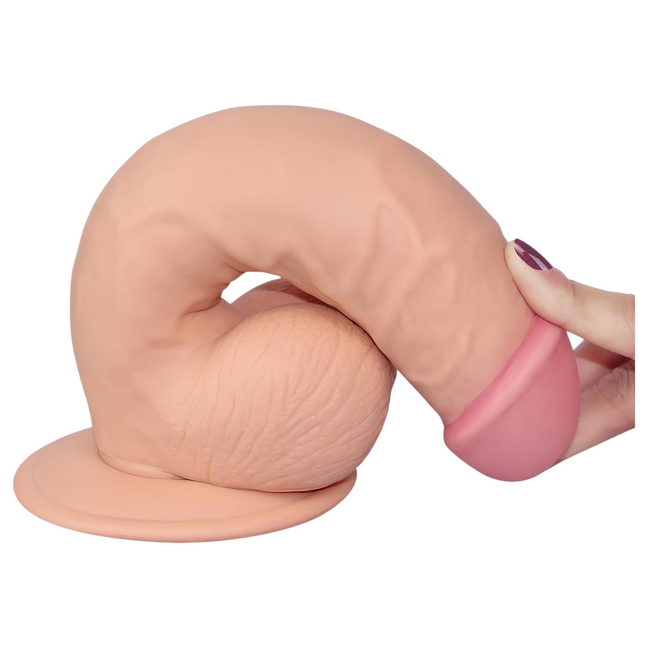 Lovetoy Ultra Soft - rugalmas, élethű dildó - 21,5 cm (testszínű)
