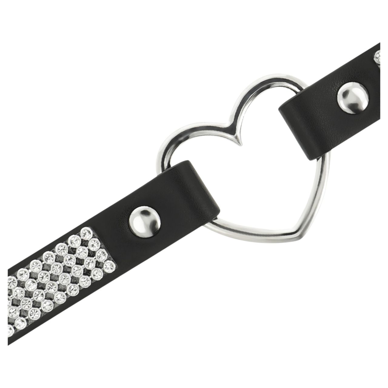 Coquette - strasszos choker szív medállal (fekete) Coquette - strasszos choker szív medállal (fekete)