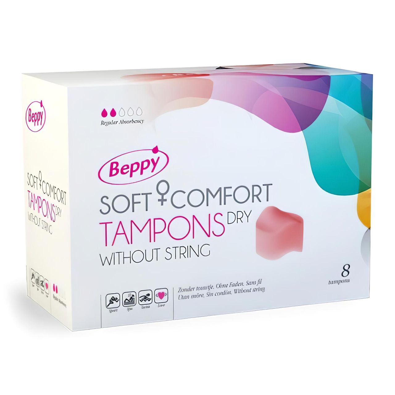 Beppy - tampon menstruáció idejére intim aktushoz (8 db) - száraz Beppy - tampon menstruáció idejére intim aktushoz (8 db) - száraz