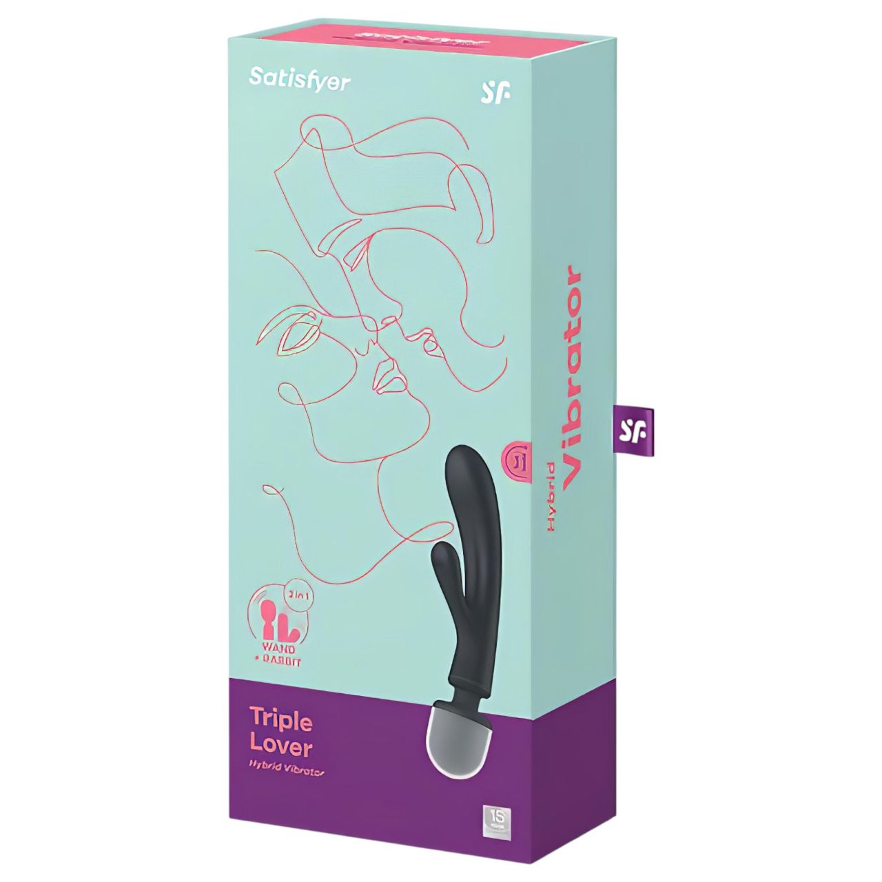 Satisfyer Triple Lover - G-pont és masszírozó vibrátor (fekete) Satisfyer Triple Lover - G-pont és masszírozó vibrátor (fekete)