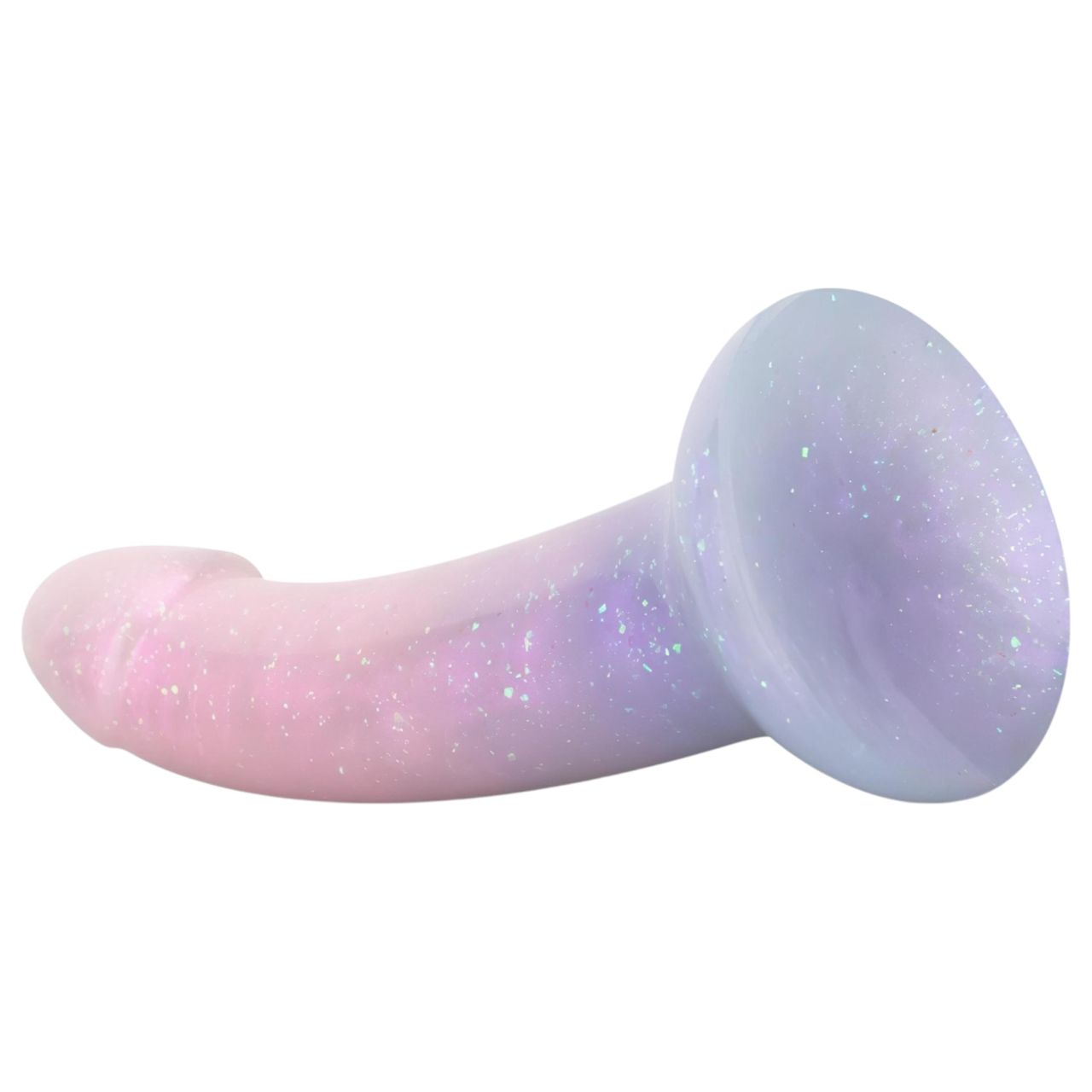 EasyToys Mermaid - csillámos dildó - 15 cm (pink)