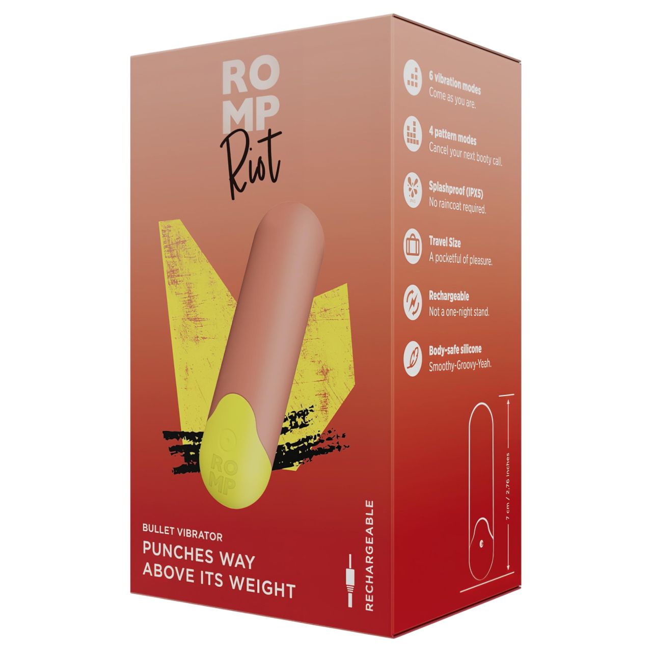 ROMP Riot - mini rúdvibrátor (narancs)