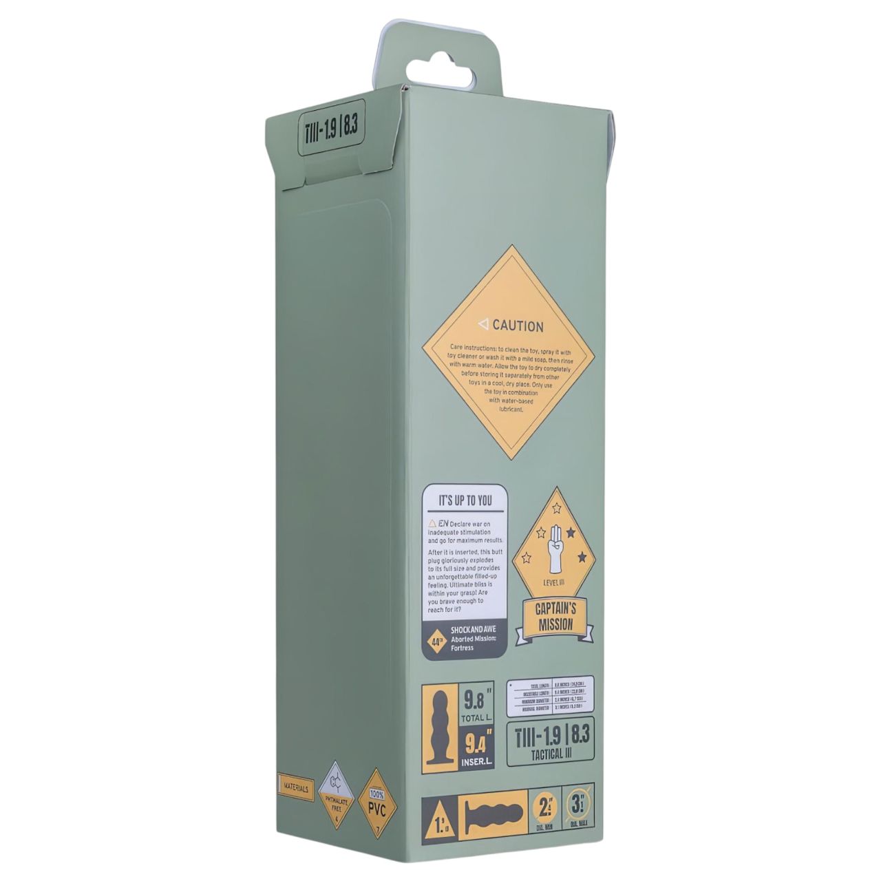 BUTTR Tactical III - tapadókorongos dildó (fekete) BUTTR Tactical III - tapadókorongos dildó (fekete)