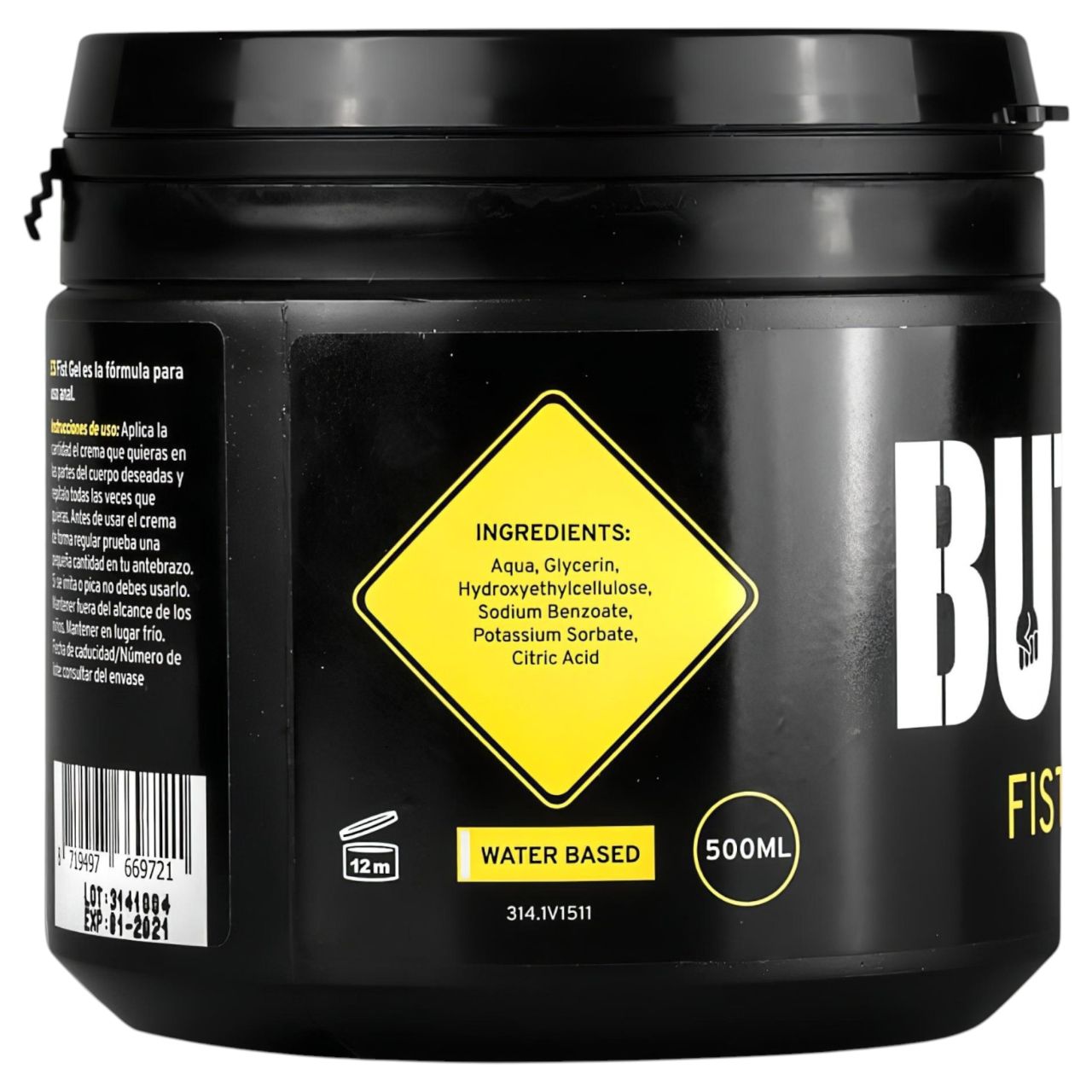 BUTTR Fisting Gel - öklöző, vízbázisú síkosító gél (500 ml)
