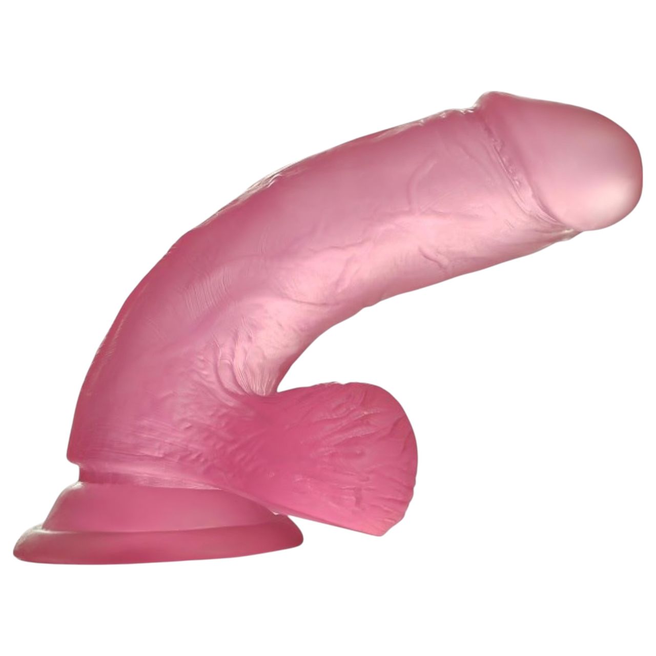 Lovetoy Jelly Studs - tapadókorongos dildó - 15 cm (pink)