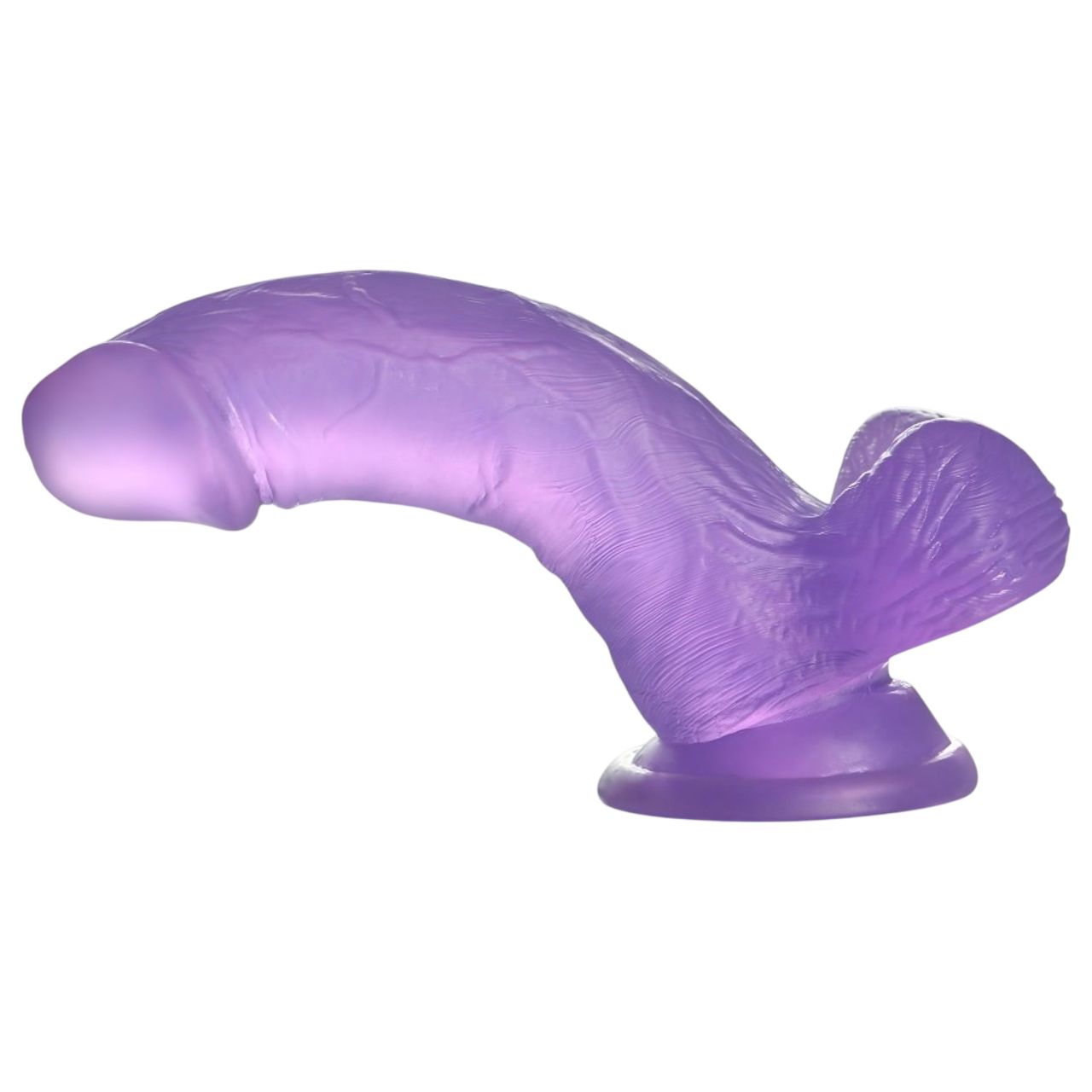 Lovetoy Jelly Studs - tapadókorongos dildó - 15 cm (lila)