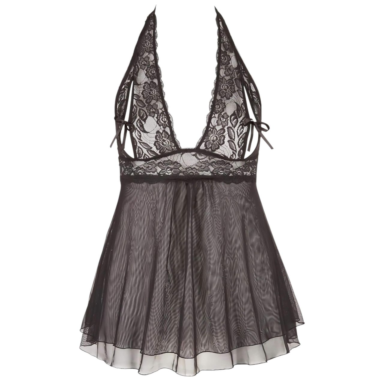 Cottelli Plus Size - csipkés lenge babydoll (fekete) Cottelli Plus Size - csipkés lenge babydoll (fekete)