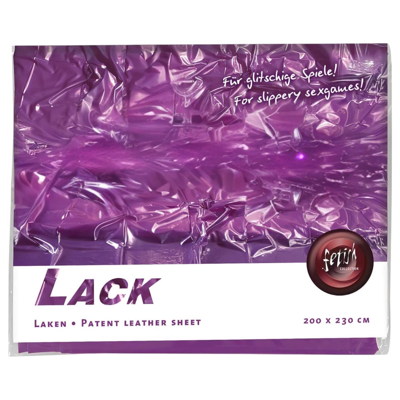 Fetish - lakk lepedő - 200 × 220 cm (lila)