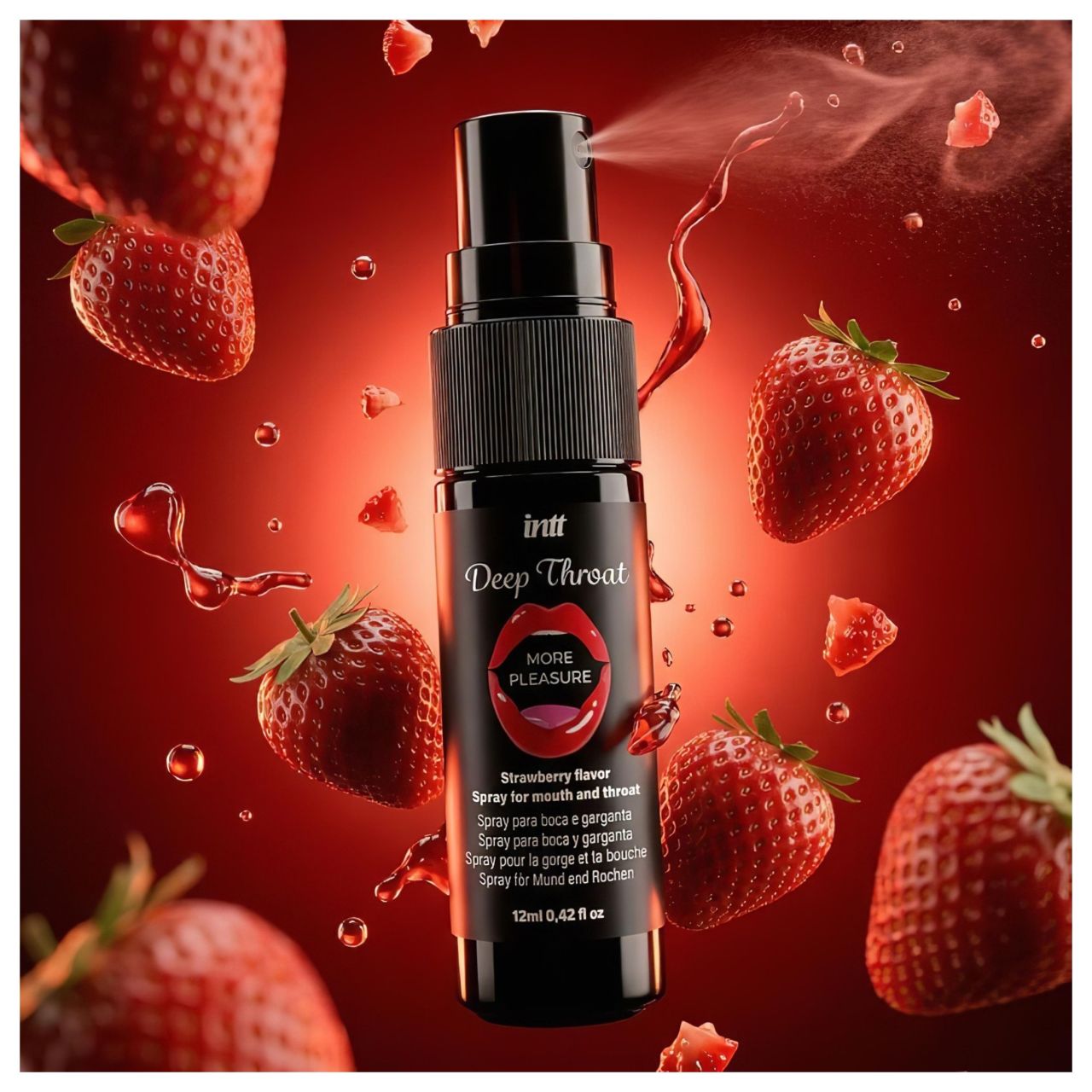 intt Deep Throat - mélytorok spray - eper (12ml) intt Deep Throat - mélytorok spray - eper (12ml)