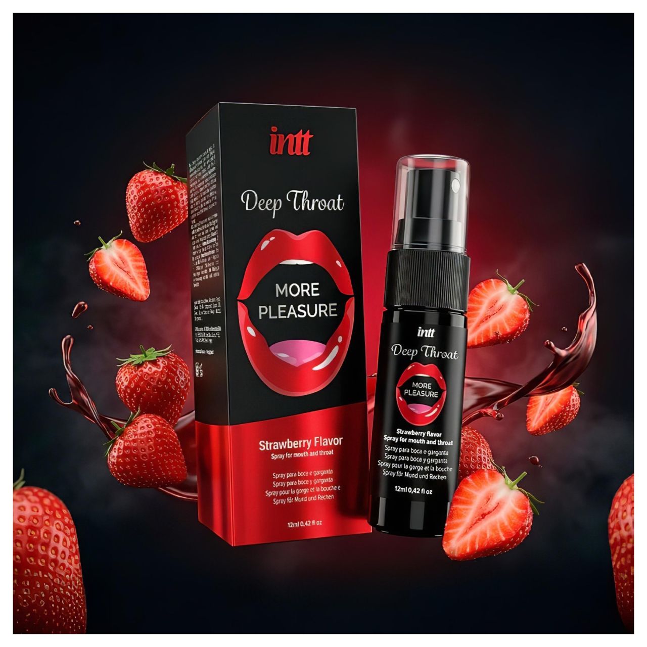 intt Deep Throat - mélytorok spray - eper (12ml) intt Deep Throat - mélytorok spray - eper (12ml)