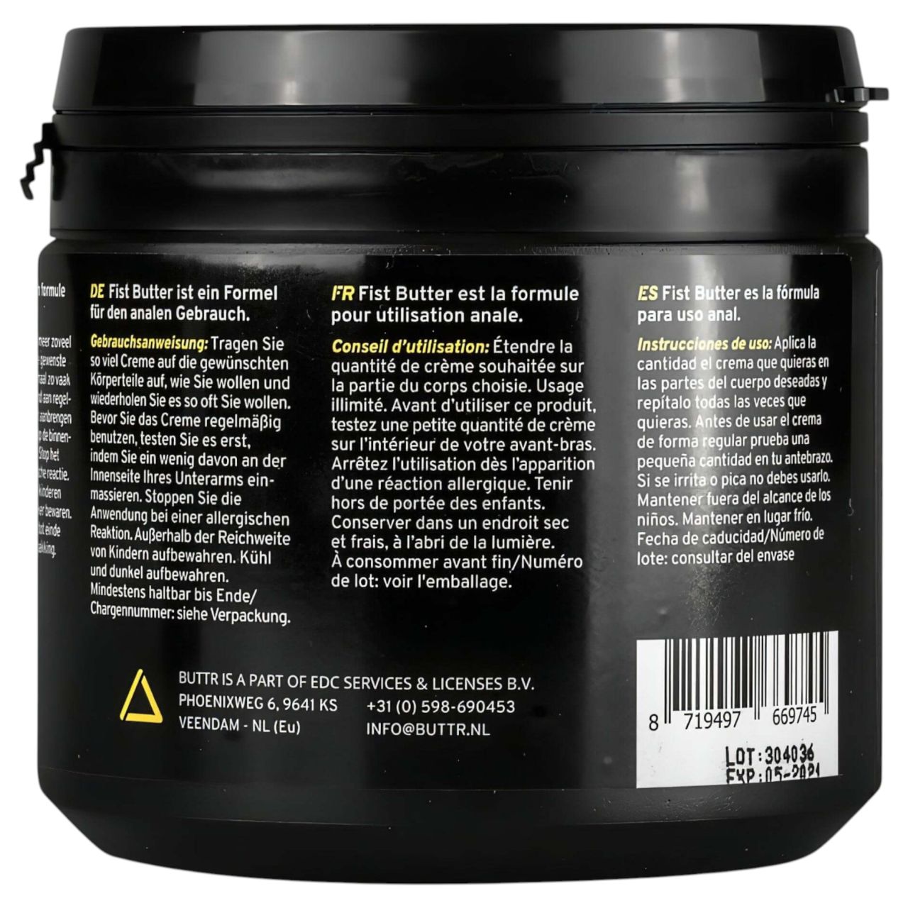 BUTTR Fisting Butter - anális öklöző síkosító vaj (500 ml)