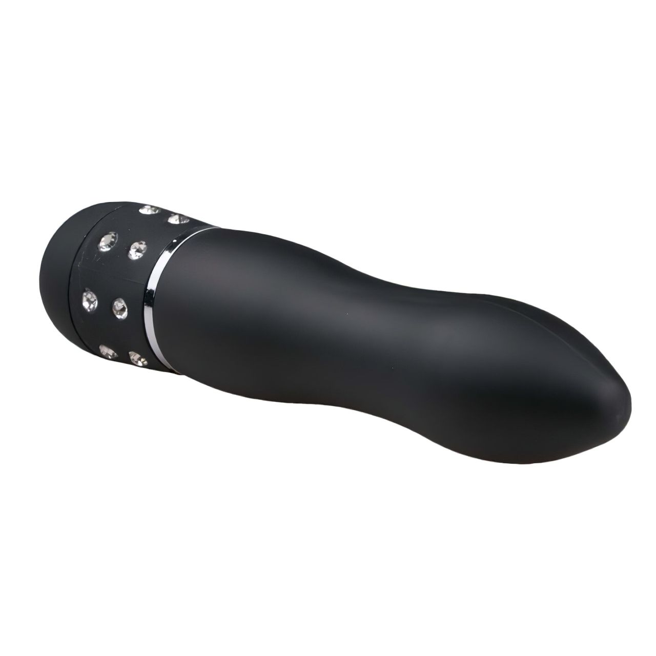 EasyToys Diamond Curved - mini rúd vibrátor (fekete)