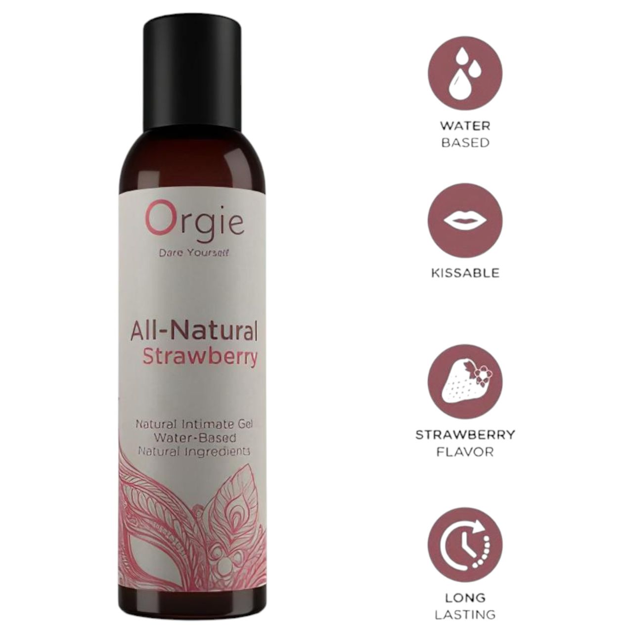Orgie All Natural - vízbázisú síkosító gél - eper (150 ml)