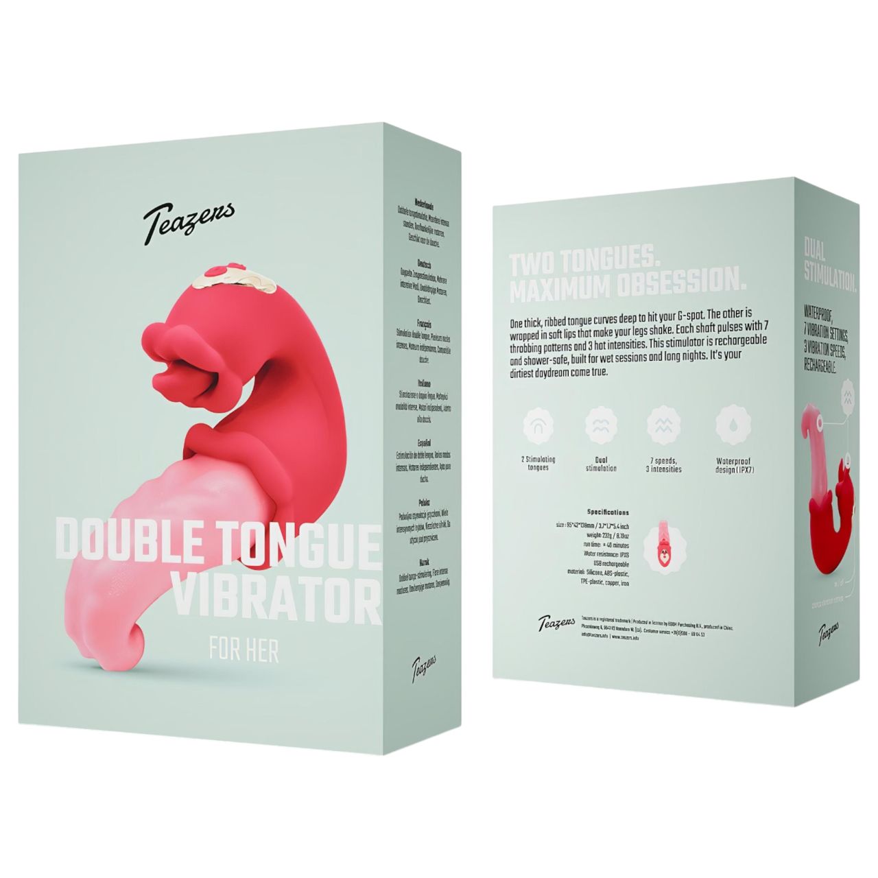 Teazers - dupla nyelves vibrátor (pink)
