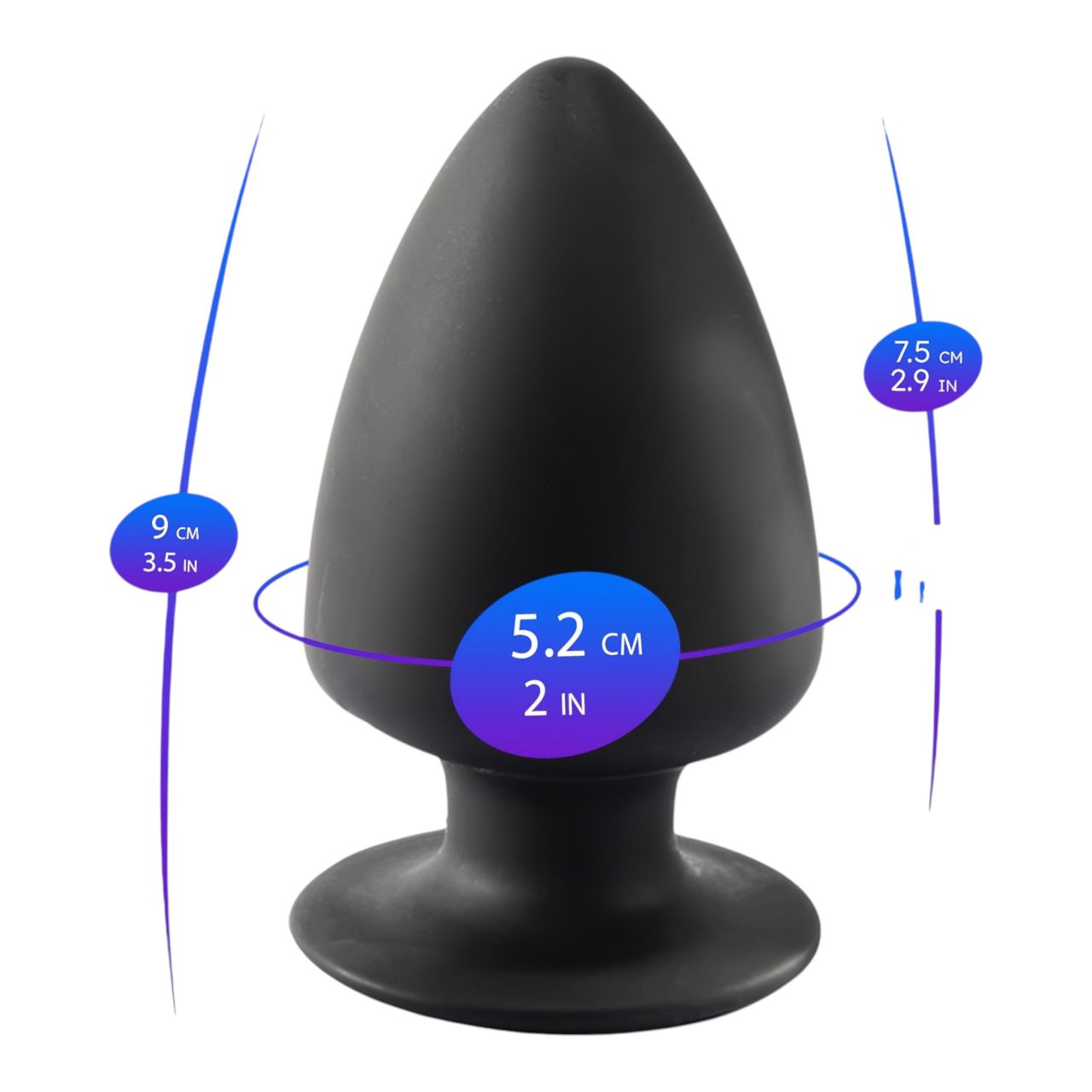 Silexd S - alakítható anál dildó - 9cm (fekete)
