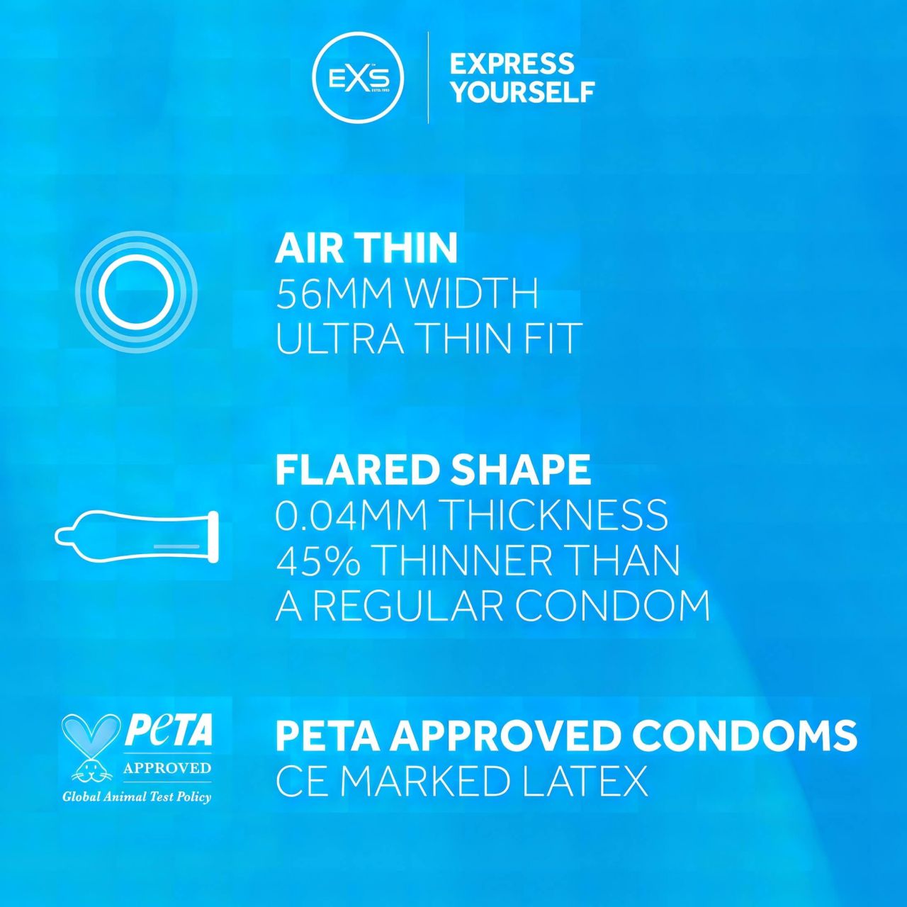 EXS Air Thin - latex óvszer (12 db) EXS Air Thin - latex óvszer (12 db)