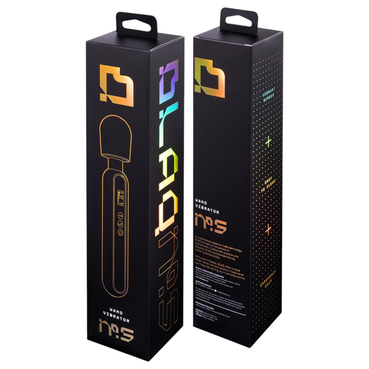 BLAQ - nagy digitális wand masszírozó vibrátor (fekete) BLAQ - nagy digitális wand masszírozó vibrátor (fekete)