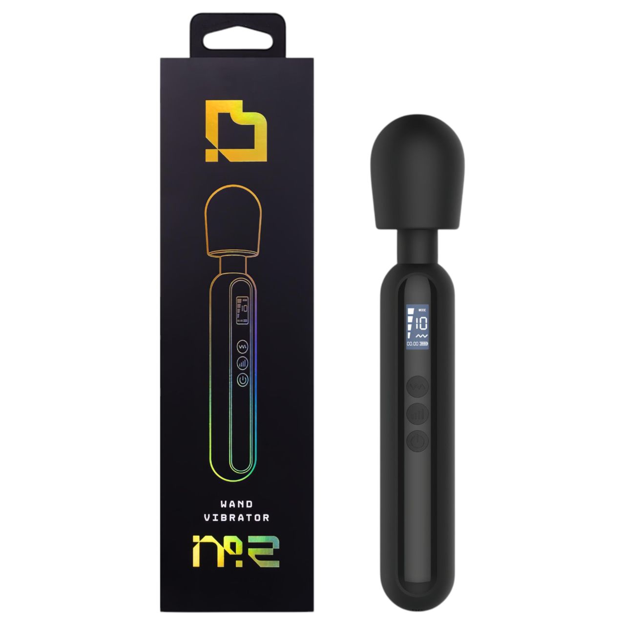 BLAQ - nagy digitális wand masszírozó vibrátor (fekete) BLAQ - nagy digitális wand masszírozó vibrátor (fekete)
