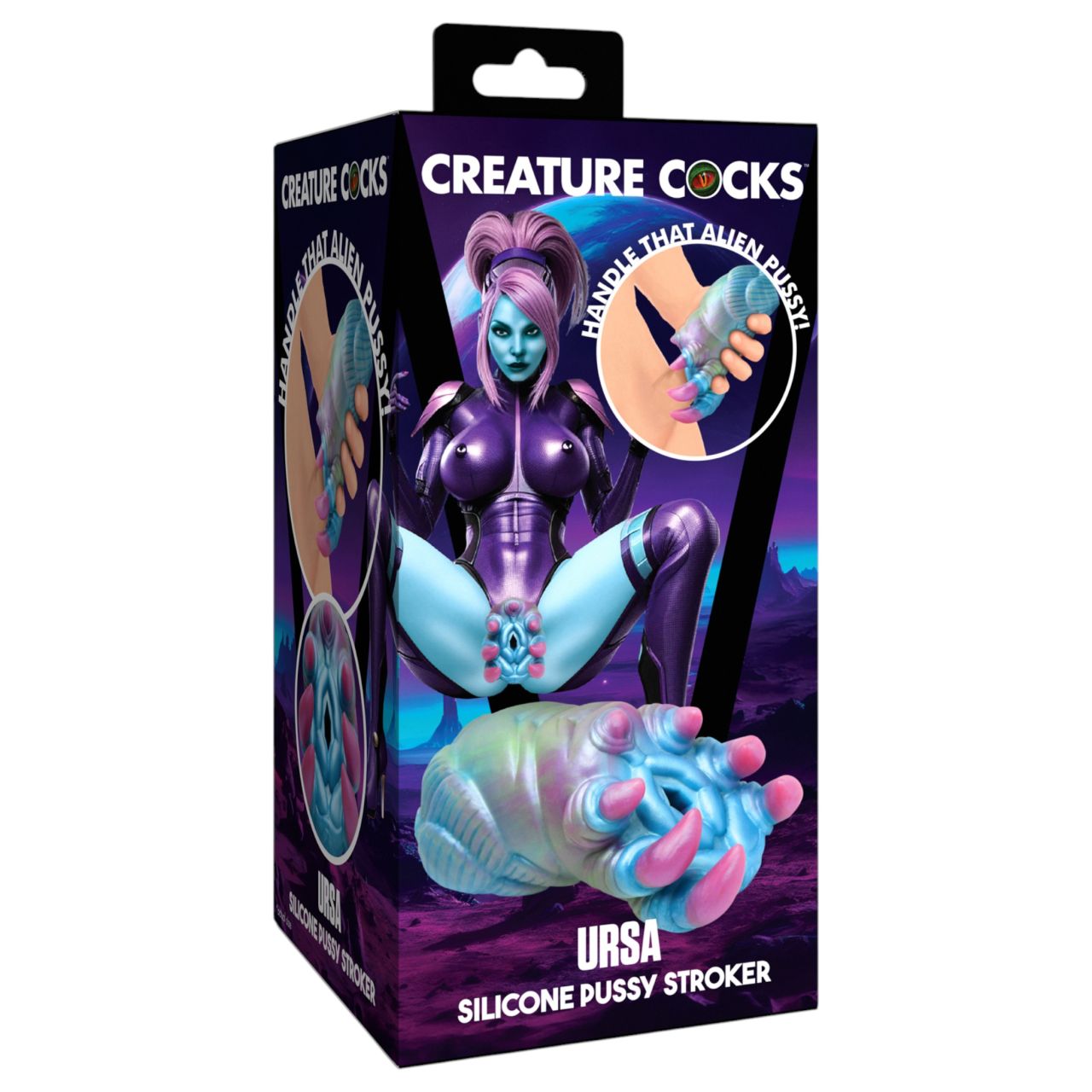 Creature Cocks Ursa - szilikon alien műpunci (kék-pink) Creature Cocks Ursa - szilikon alien műpunci (kék-pink)