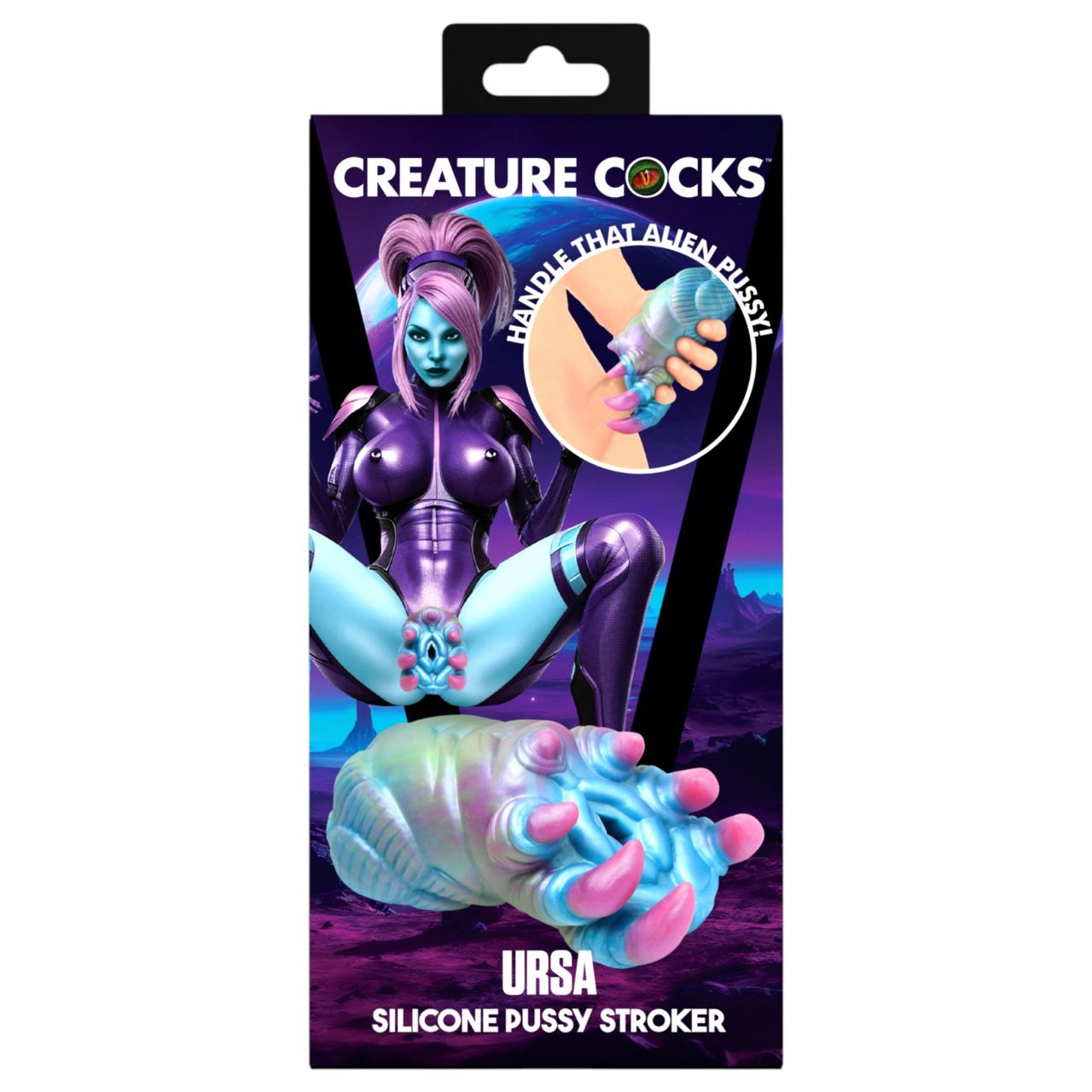 Creature Cocks Ursa - szilikon alien műpunci (kék-pink) Creature Cocks Ursa - szilikon alien műpunci (kék-pink)
