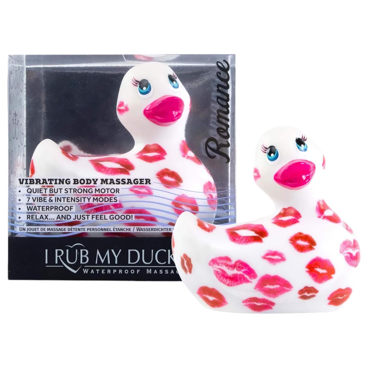 My Duckie Romance 2.0 - vízálló csikló vibrátor (fehér-pink)