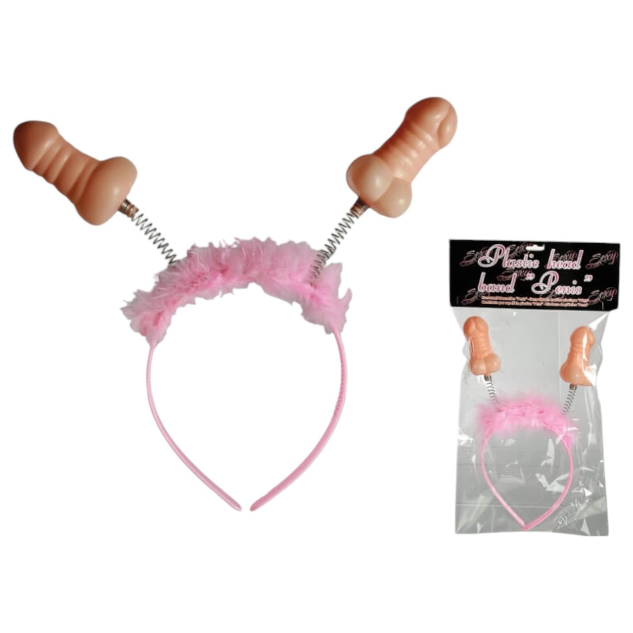 Péniszes fejpánt (pink-natúr) Péniszes fejpánt (pink-natúr)