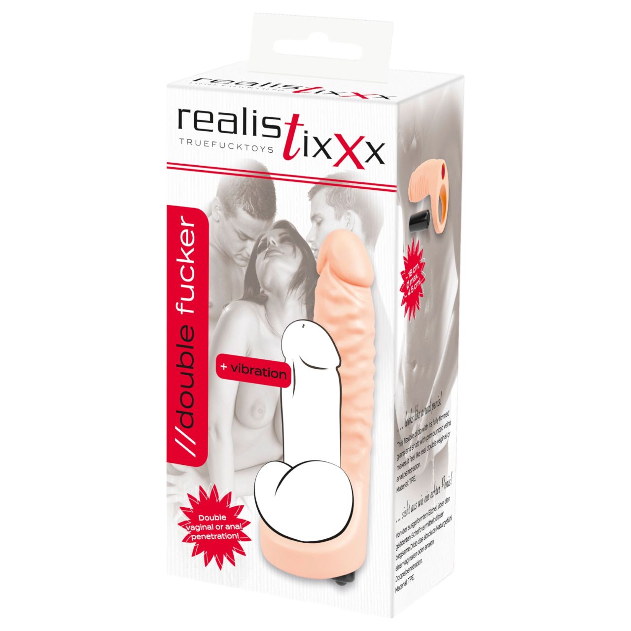 realistixxx Double Fucker - felcsatolható anál vibrátor (testszínű) realistixxx Double Fucker - felcsatolható anál vibrátor (testszínű)