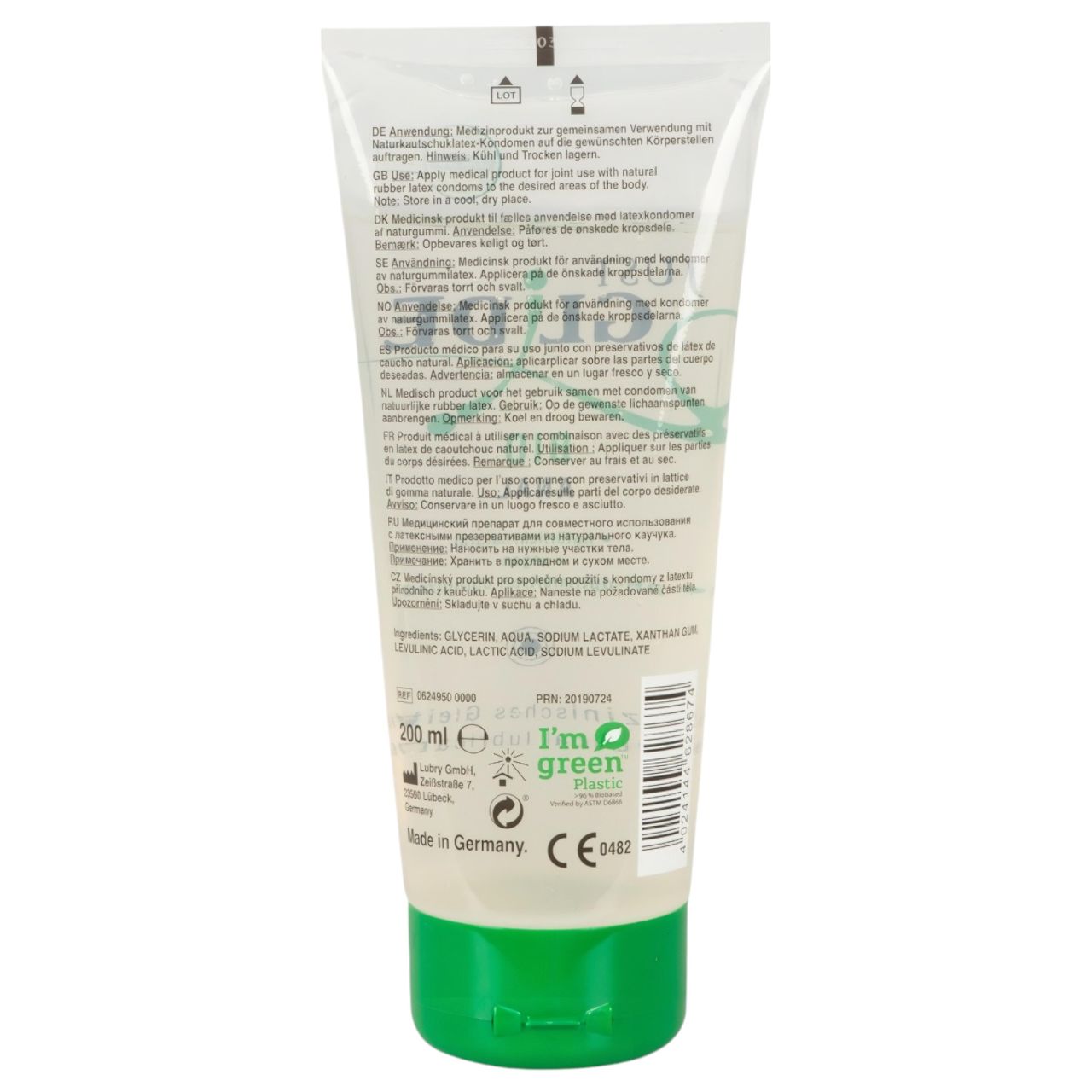 Just Glide Bio ANAL - vízbázisú vegán síkosító (200 ml) Just Glide Bio ANAL - vízbázisú vegán síkosító (200 ml)