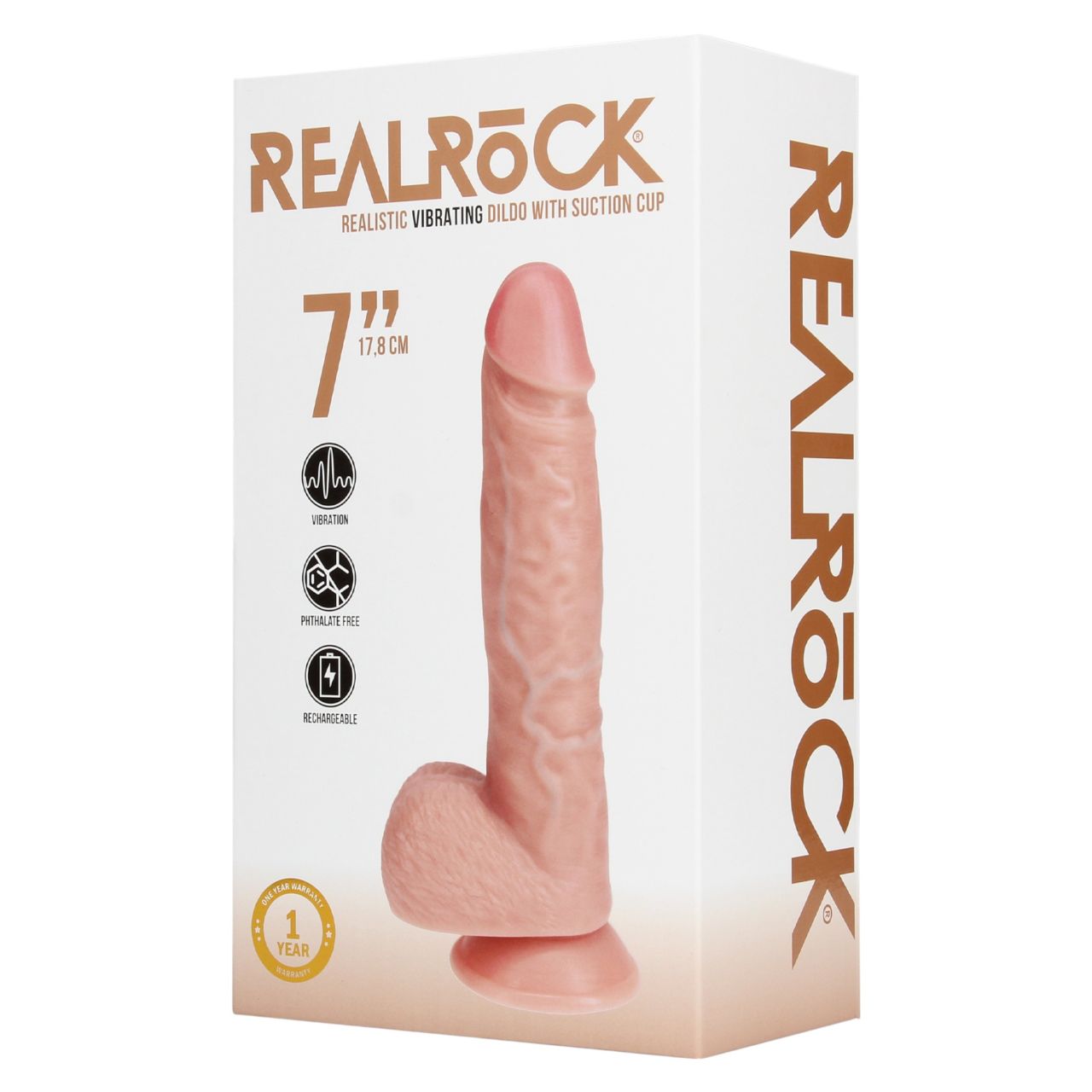 RealRock - natúr élethű, tapadókorongos vibrátor (18 cm) RealRock - natúr élethű, tapadókorongos vibrátor (18 cm)