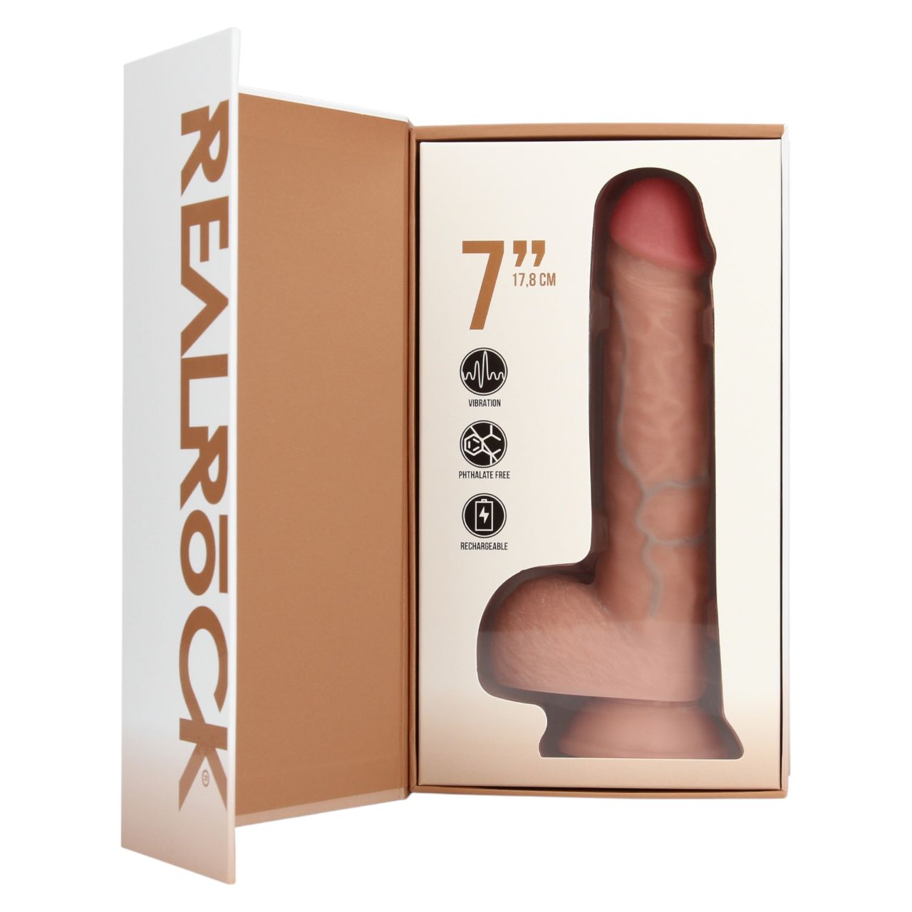 RealRock - natúr élethű, tapadókorongos vibrátor (18 cm) RealRock - natúr élethű, tapadókorongos vibrátor (18 cm)