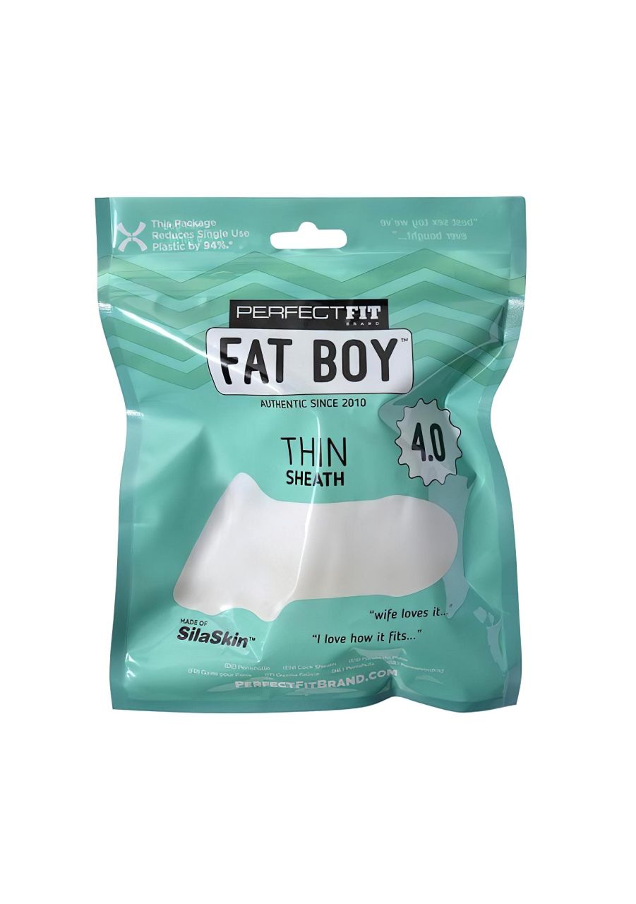 Perfect Fit - Fat Boy Thin - péniszköpeny (10 cm, fehér)